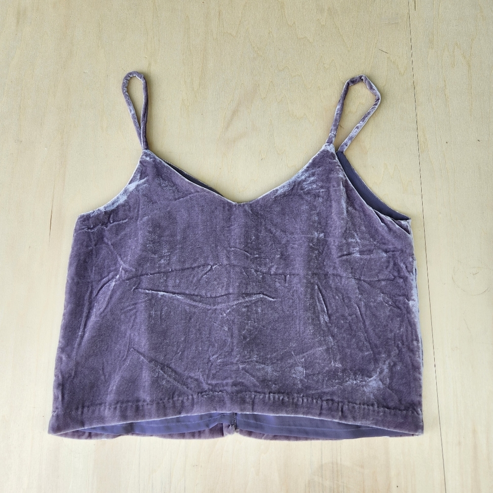 NWT Madewell Velvet Button-Down Cami Top - Lilac Purple - Size 14 - Picture 14 of 14
